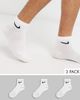 Nike Training Nike Training Everyday Lightweight 3 pack ankle socks in white - 1