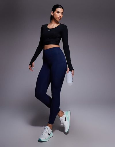 Nike Training Nike Training high rise 7/8 leggings in navy