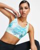 Nike Training Nike Training Swoosh bra in teal-Blues - 1