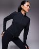 Nike Training Nike Training Zenvy Yoga full zip longsleeve top in black - 1