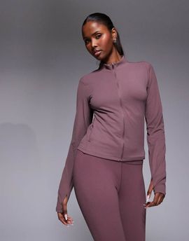 Nike Training Nike Zenvy zip up jacket in light brown