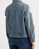 NIKKI LUND NIKKI LUND Blossom Embroidered Floral Appliqué Denim Trucker Jacket - 2