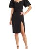 NIKKI LUND NIKKI LUND Bonnie Puff Sleeve Belted Sheath Dress - 1