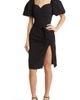 NIKKI LUND NIKKI LUND Bonnie Puff Sleeve Belted Sheath Dress - 5
