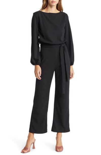 NIKKI LUND NIKKI LUND Joy Long Sleeve Tie Waist Jumpsuit
