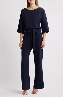 NIKKI LUND NIKKI LUND Joycelyn Flare Sleeve Tie Waist Jumpsuit
