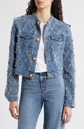 NIKKI LUND NIKKI LUND Leyana Embellished Denim Jacket