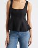 NIKKI LUND NIKKI LUND Maron Square Neck Sleeveless Peplum Top - 1