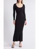 NIKKI LUND NIKKI LUND Money Long Sleeve Sculpting Knit Maxi Dress - 1
