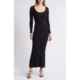 NIKKI LUND NIKKI LUND Money Long Sleeve Sculpting Knit Maxi Dress
