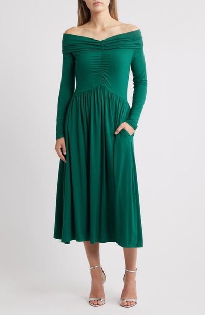 NIKKI LUND NIKKI LUND Olia Off the Shoulder Long Sleeve Dress