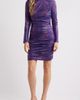 NIKKI LUND NIKKI LUND Prince Metallic Snakeskin Print Long Sleeve Dress - 1