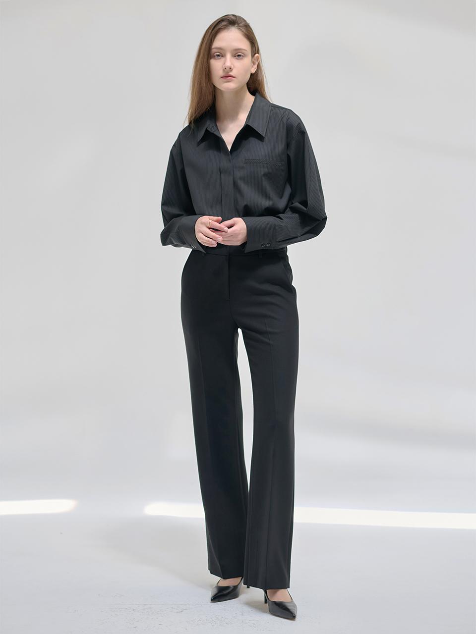 NILBY P 24FN semi wide pants [2colors]