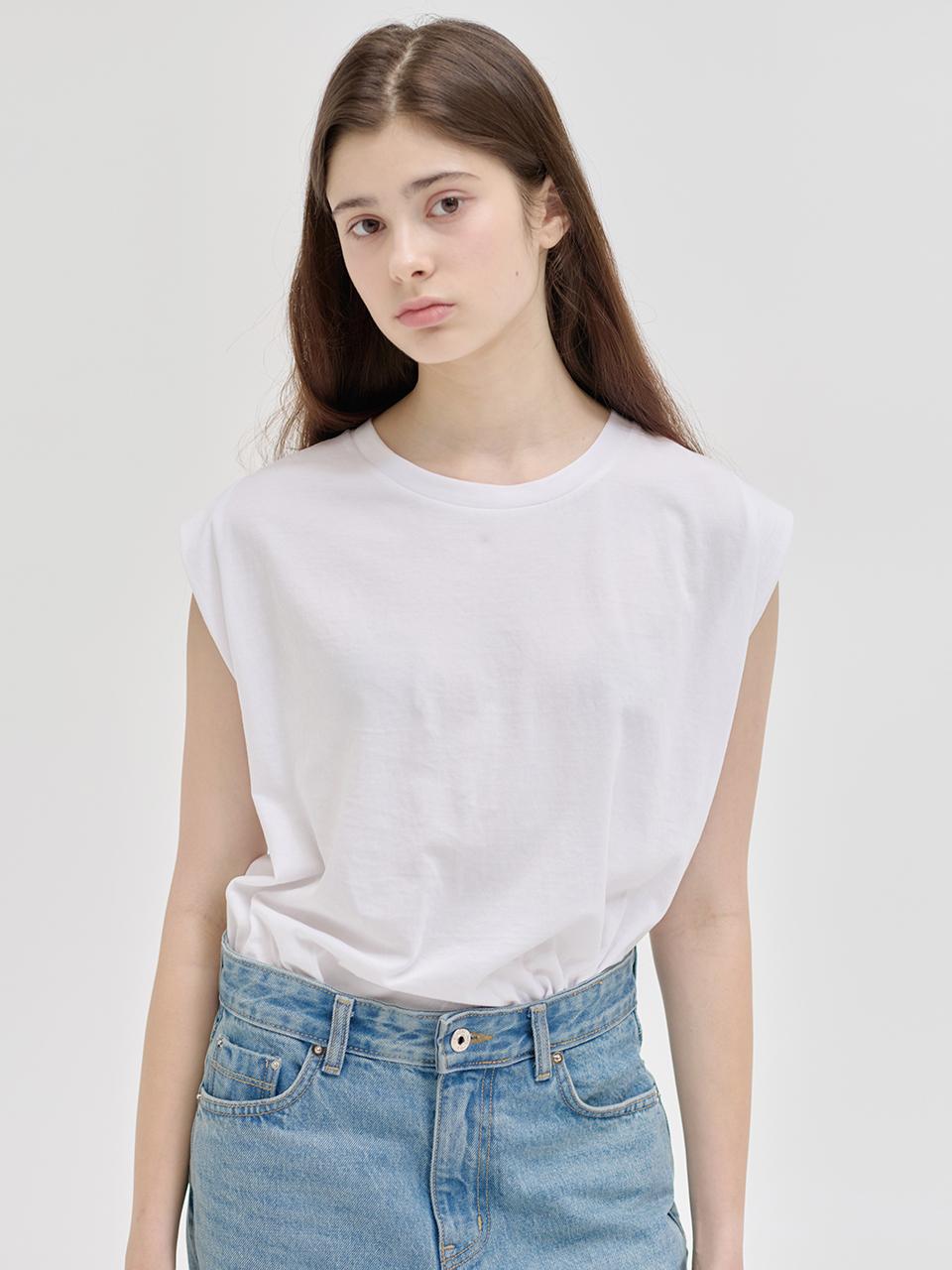 NILBY P 25N Crew Neck Sleeveless Tank [WH]