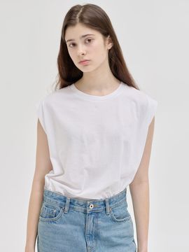 NILBY P 25N Crew Neck Sleeveless Tank [WH]