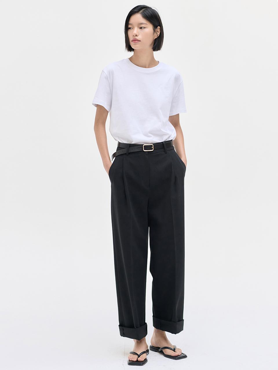 NILBY P 25SN Cotton Baggy Pants [BK]