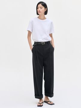 NILBY P 25SN Cotton Baggy Pants [BK]