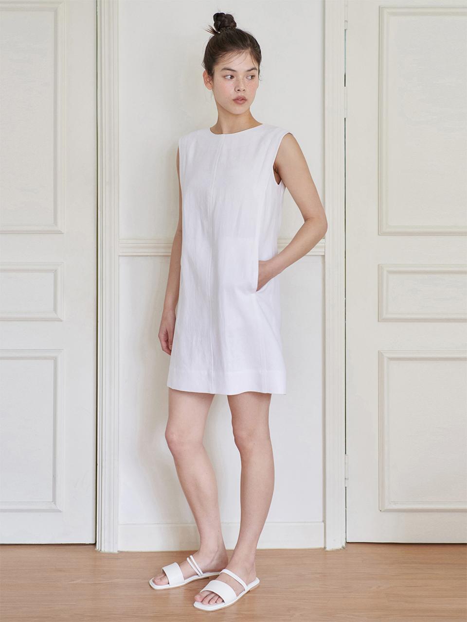 NILBY P Linen Minimal Dress (2 Color)