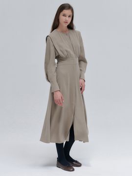 NILBY P Pleats Sleeve Dress - 2 Colors