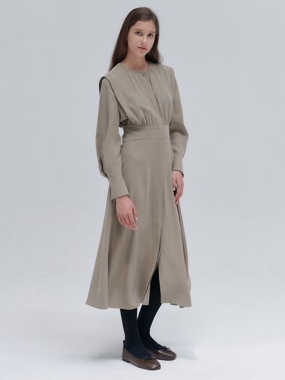 NILBY P Pleats Sleeve Dress - 2 Colors