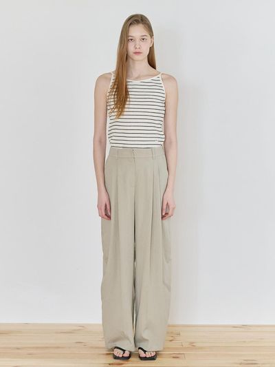 NILBY P Summer Casual Wide Banding Pants [BE]