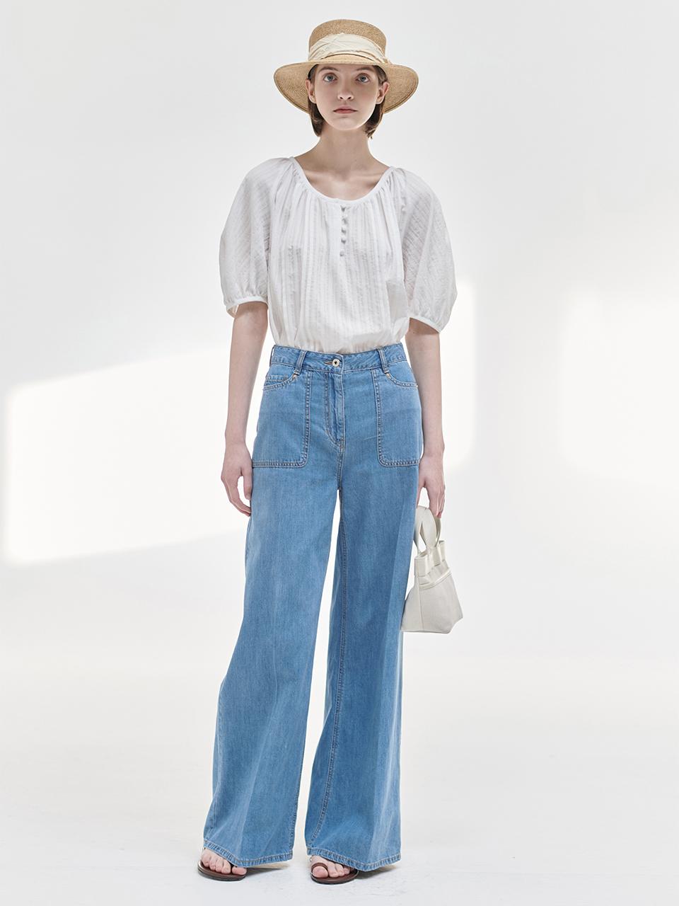 NILBY P Summer Wide Denim Pants