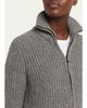 Nili Lotan Arlen Funnel-Neck Wool-Blend Knit Cardigan - 5