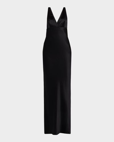 Nili Lotan Bionca Empire-Waist Sleeveless Silk Bias Maxi Dress