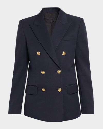 Nili Lotan Bruni Virgin Wool Double-Breasted Blazer