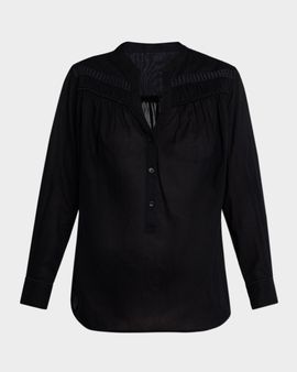 Nili Lotan Clarys Cotton Voile Top