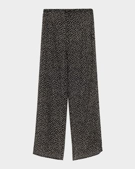 Nili Lotan Clea Spotted Silk Straight-Leg Pull-On Pants