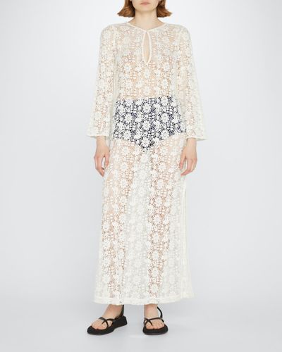 Nili Lotan Della Floral Lace Maxi Dress