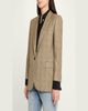 Nili Lotan Diane Check Wool Single-Breasted Blazer Jacket - 4