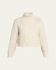Nili Lotan Ezren Cable-Knit Wool Turtleneck Sweater - 1