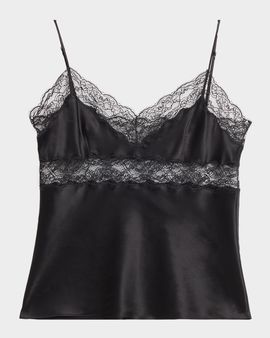 Nili Lotan Felicie Lace Silk Cami Top