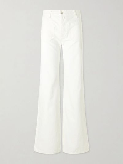 NILI LOTAN Florence high-rise distressed flared jeans
