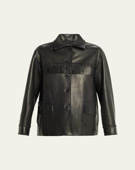 Nili Lotan Gus Fringe Leather Jacket