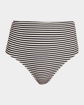 Nili Lotan High-Waist Striped Bikini Bottoms