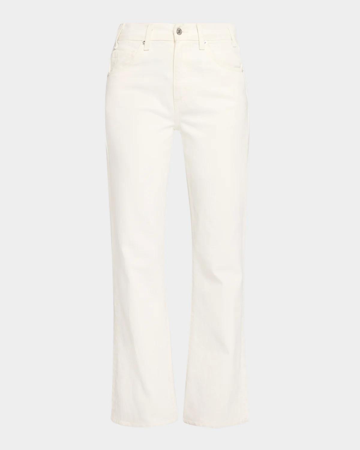 Nili Lotan Joan Mid Rise Kickflare Crop Jeans