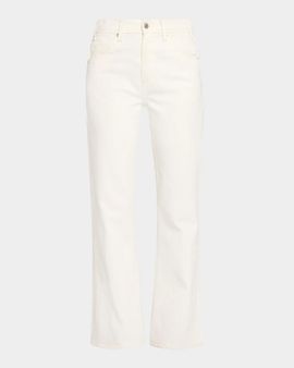 Nili Lotan Joan Mid Rise Kickflare Crop Jeans