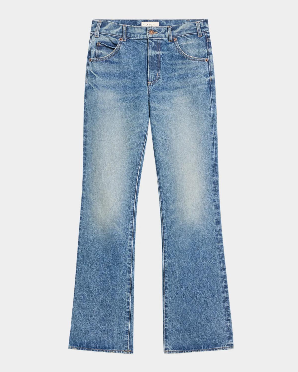 Nili Lotan Joan Straight-Leg Crop Jeans