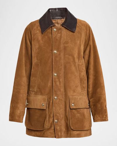 Nili Lotan Kedem Suede Parka Jacket