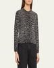 Nili Lotan Keelah Cashmere Leopard-Spot Cardigan - 4