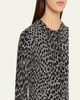 Nili Lotan Keelah Cashmere Leopard-Spot Cardigan - 5