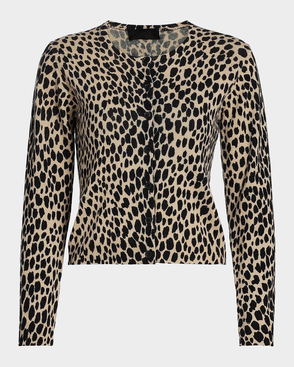 Nili Lotan Laevin Animal-Print Cashmere Cardigan