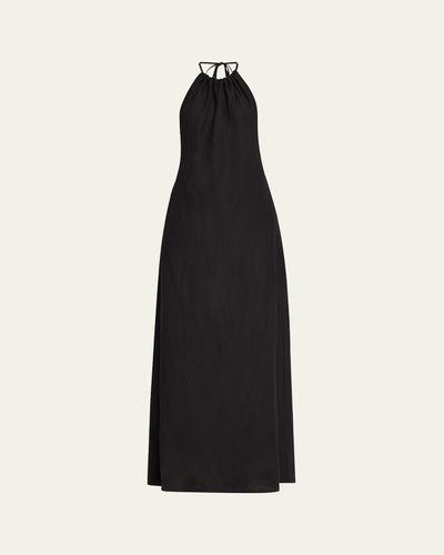 Nili Lotan Lelia Halter Backless Linen Maxi Dress