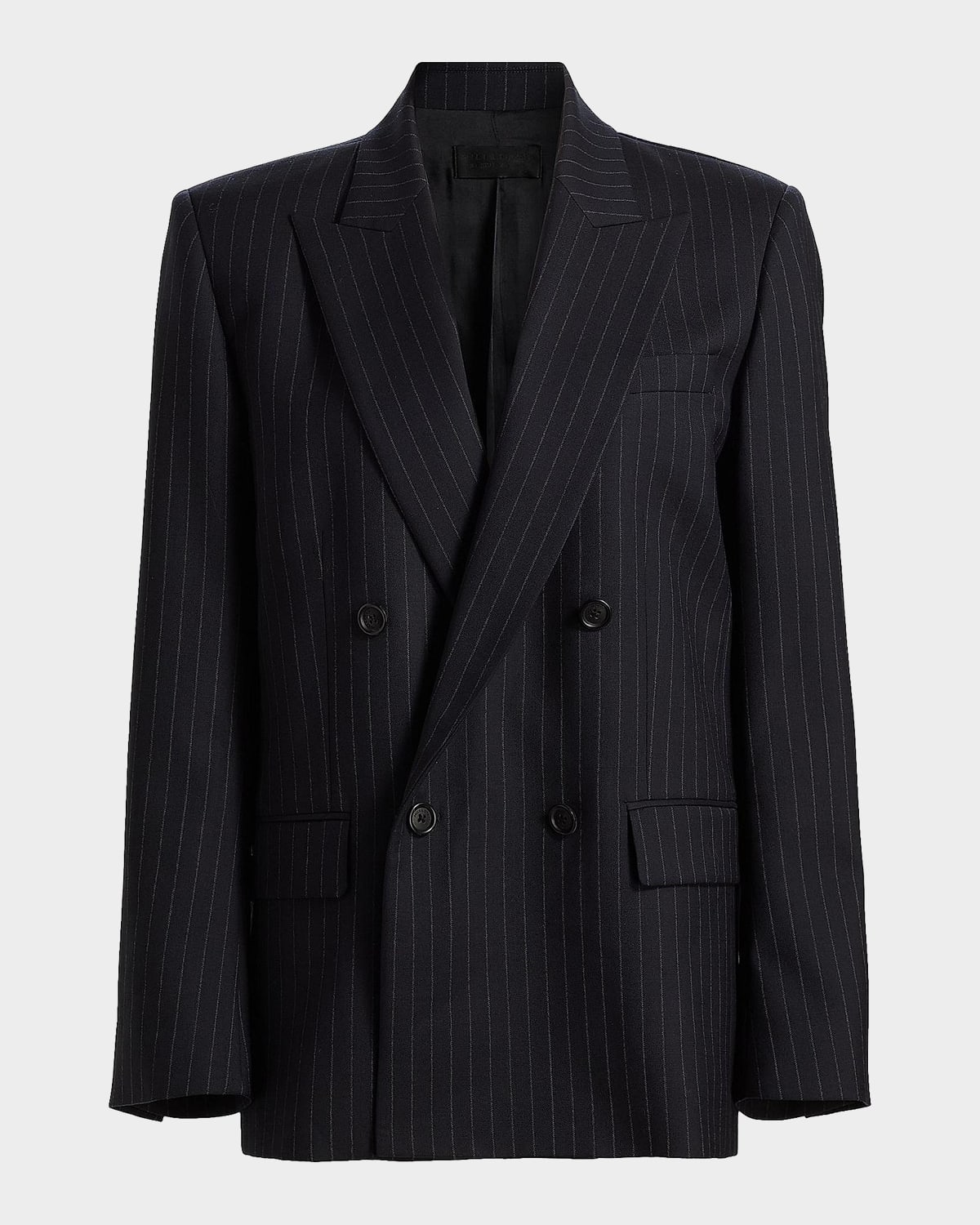 Nili Lotan Leston Pinstriped Stretch-Wool Blazer