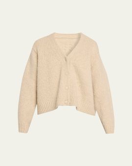 Nili Lotan Lorana Wool-Cashmere V-Neck Cardigan