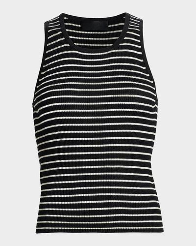 Nili Lotan Lottie Striped Silk Tank