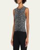 Nili Lotan Nessa Cheetah Cashmere Sweater Tank - 4